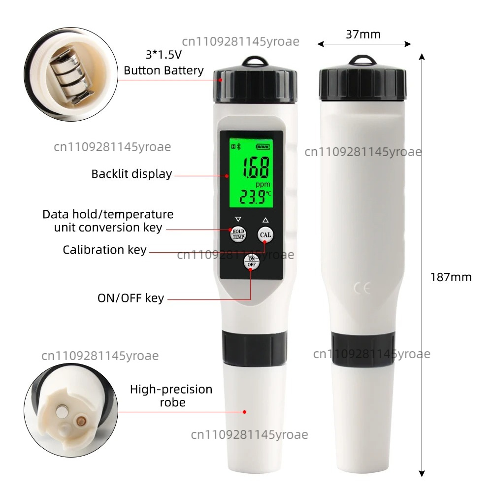 Test Instruments - Detektor Hidrogen & Suhu 2-in-1 Bluetooth