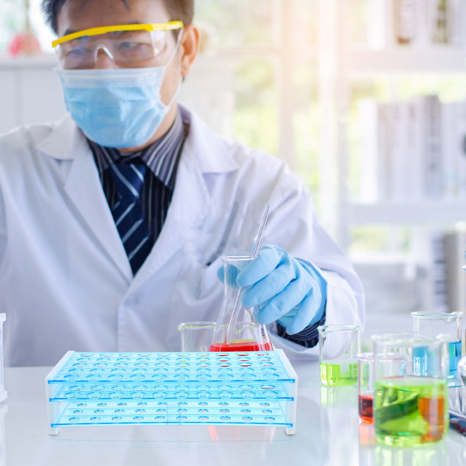 Rak Tabung Reaksi 3 Tingkat, T - Lab Equipment ulasan dan harga