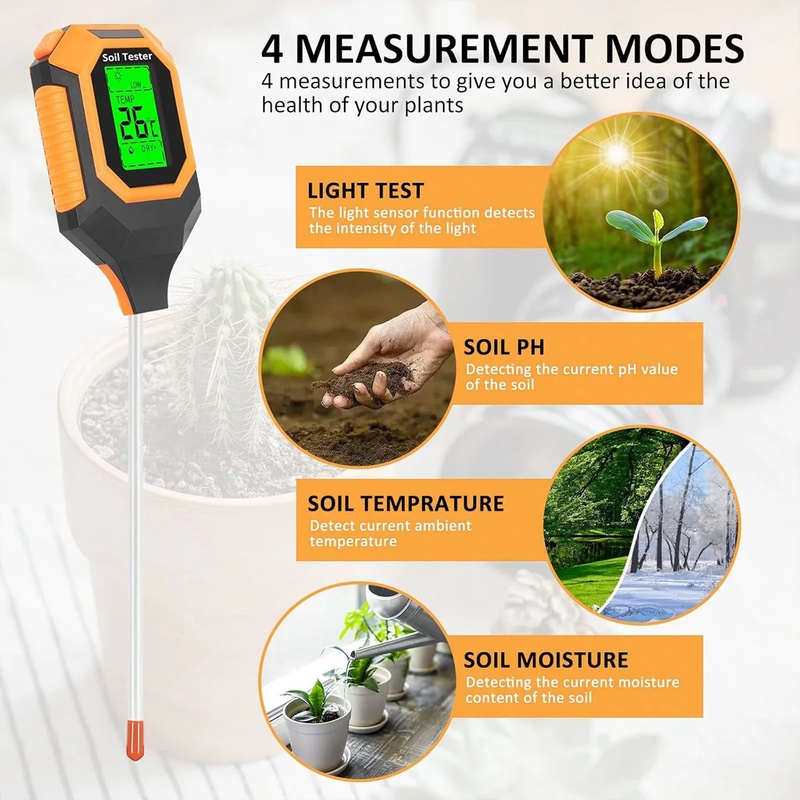 Alat Uji Tanah 4-in-1, Penguku - Ph Meter Digital Water Tester ulasan dan harga