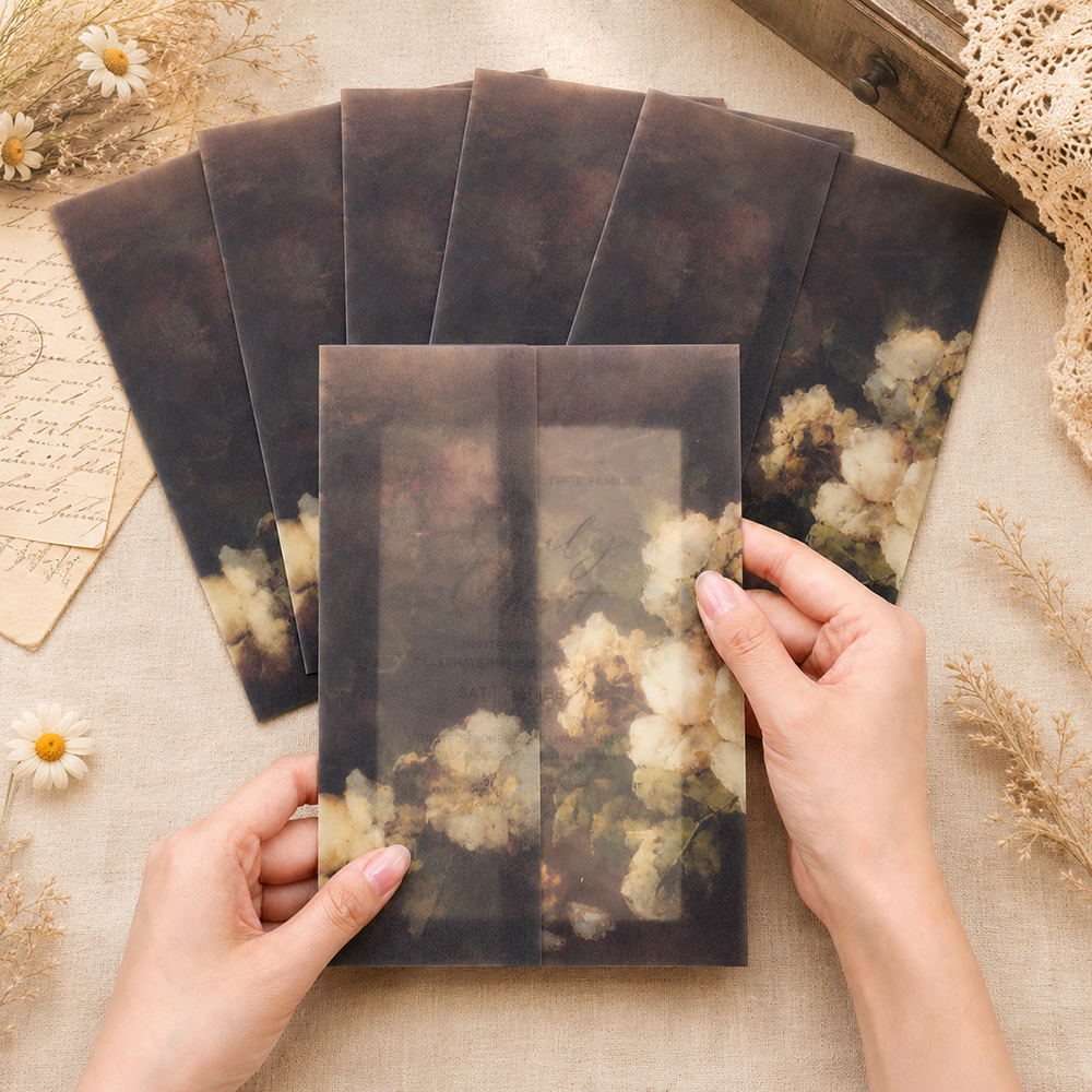 20/50 pcs Sampul Vellum Lipat  - Packaging ulasan dan harga