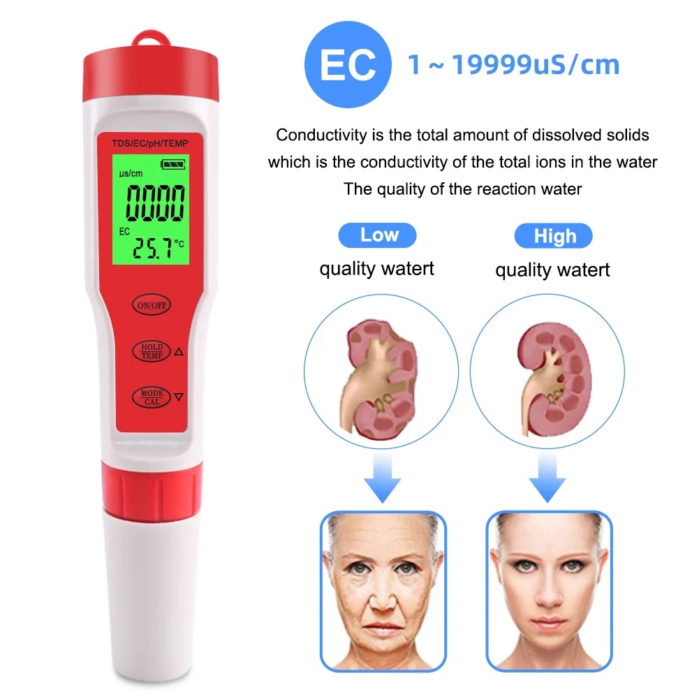 4 IN 1 TDS PH Meter PH/TDS/EC/ - Ph Meter Digital Water Tester ulasan dan harga